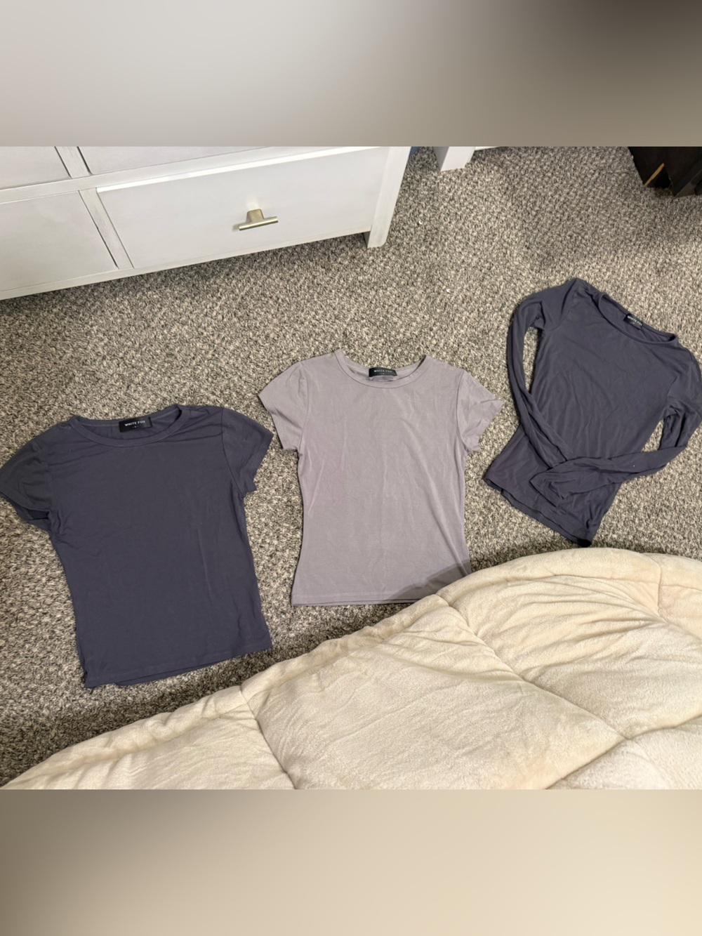 3 white fox tops